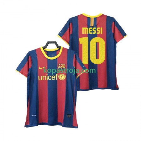 Billiga Fotbollströjor FC Barcelona Lionel Messi 10 2010 2011 Retro Hemma tröja Kortärmad